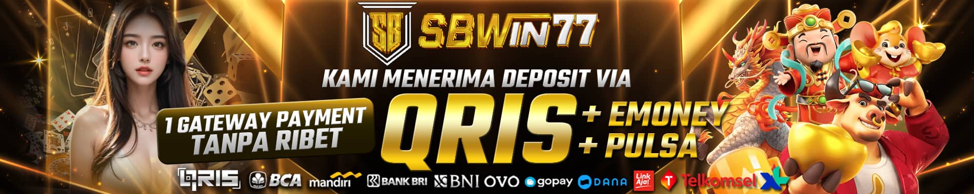 Deposit via qris mrt77jp